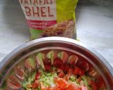 A picture of step 1 of Chatpatti bhelpuri.