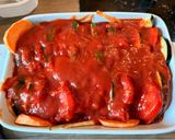 Rakott édesburgonyás, cukkinis padlizsán recept fázis 3 fotója