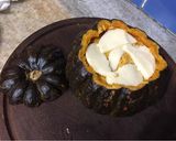 Foto del paso 8 de la receta: Zapallo cabutia relleno con arroz, pollo, muzzarella y cebolla