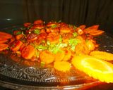 A picture of step 1 of Chilli Sausage fry.