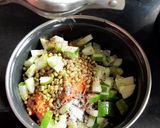 A picture of step 3 of Moong sprouts salad.