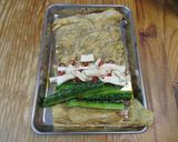 A picture of step 3 of Bitter Melon and Tofu Skin Rolls.
