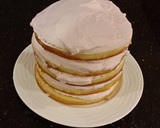 A picture of step 30 of Lemon Layer Cake with Blackberrie Cream Filling and a Lemon Cream Frosting.