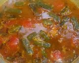 A picture of step 6 of Vendaika Puli Kulambu (Okra Curry).