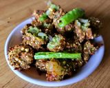 A picture of step 5 of Sprouted moong pakoda.