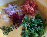 A picture of step 3 of Besan cheela.