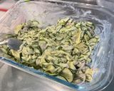 Une image de l'étape 10 de Flan de courgettes au bœuf, oignon de roscoff et romarin.