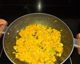 A picture of step 3 of Fried curd Rice.