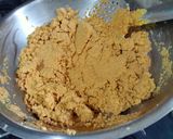 A picture of step 1 of Besan almond and pistachio Modak.
