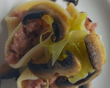 Foto del paso 8 de la receta: Caracolas rellenas de carne, acompañadas de repollo y champiñones