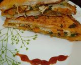 A picture of step 8 of Besan sandwich.