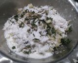 A picture of step 1 of Basil Stick with Cottage Cheese.