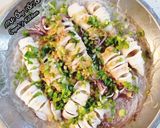 Hình bước làm 5 của món Mực Sốt Tỏi Bún Tàu - Steamed Squid w Garlic Sauce