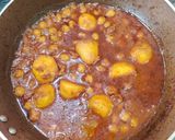 A picture of step 9 of CHOLE ALOO DRY CURRY with BOILED BROWN RICE.