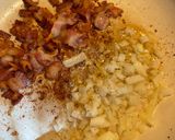 A picture of step 2 of Bacon Cheeseburger Cresent Ring.