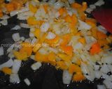 A picture of step 2 of Persian style spaghetti.