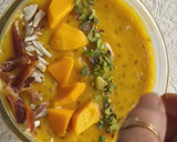 A picture of step 4 of Mango melon smoothie .