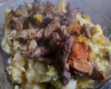 A picture of step 7 of Mashed Potatoes with Grilled Beef and Avocado Sauce.