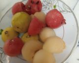 A picture of step 1 of Melon ball punch.