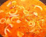 A picture of step 6 of Squid Paella.