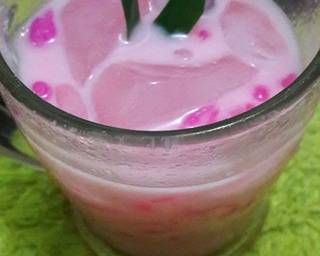 Celdol unyu-unyu/ cendol cocopandan - Step 4