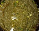 A picture of step 4 of Sarsoo ka saag.