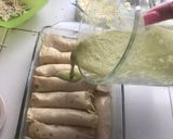 A picture of step 5 of Enchiladas Suizas.