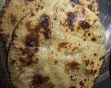 A picture of step 4 of Bajra rotla with sarso ka saag.