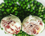 Foto del paso 5 de la receta: Guisantes al vapor lékué con huevos y jamón en accesorio de Lékué, todo un invento