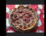 Une image de l'étape 4 de Tarte aux pêches de vigne crème de noisettes et vanille.