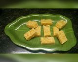 A picture of step 7 of Melting Mysore Pak.