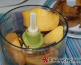 A picture of step 1 of Quick peach jam.