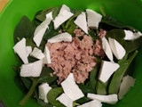 Ensalada de espinacas frescas y piña