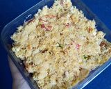 Foto langkah ke 5 dari resep Nasi Jagung Komplit Lauk Pauk dan Sayuran.