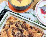 Gambar langkah 5 resipi 👩‍🍳Puding Roti Coklat Pisang.