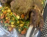 A picture of step 7 of Mutton leg with 7up marinade.