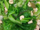 Tumis selada bokor udang