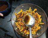 A picture of step 3 of Kurkure Bhel.