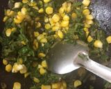A picture of step 1 of Mexican spinach corn and cheese quesadilla.
