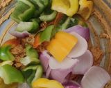 A picture of step 5 of Achari Paneer Tikka Masala.