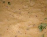 A picture of step 2 of Besan ka cheela.