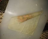 A picture of step 10 of Tikka spring rolls.