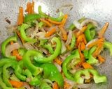 A picture of step 1 of Mung Sprouts, Capsicum Pulao.
