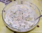 Foto del passaggio 5 della ricetta Conchiglioni ripieni di zucchine, gamberetti e ricotta con pesto di zucchine e zucchine grigliate