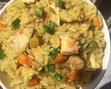A picture of step 5 of Chicken fried rice.