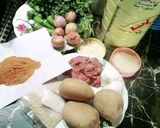 A picture of step 1 of Kofte Aloo.