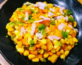 A picture of step 2 of Corn Chaat.