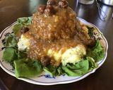 A picture of step 4 of California Farm Stuffed Lamb or Pork Meatball Dinner.