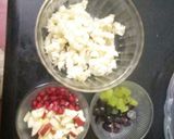 A picture of step 1 of Pasta Fruit Salad with chocolate powder.