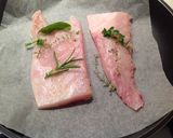 Foto del passaggio 5 della ricetta Mafalde con pesce persico, crema di peperoni, e zucchine grattugiate